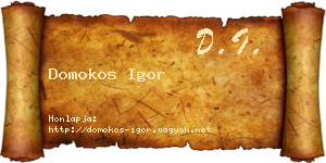 Domokos Igor névjegykártya